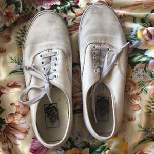 Off white vans authentic with blue lining